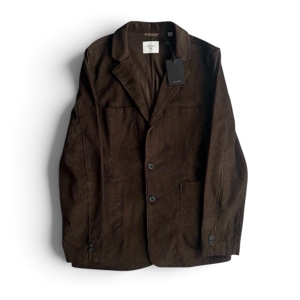 Billy Reid Corduroy Leo Blazer Jacket Chocolate Brown Men's Size 38R 202-466S